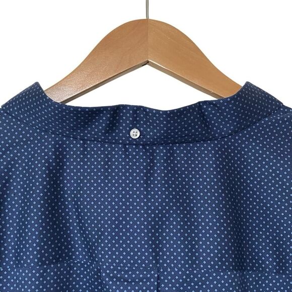 Duluth Trading Co Mens 4XL Blue Micro Square Button Down Shirt Wrinkle Fighter - Picture 10 of 11